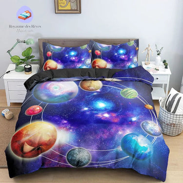 Housse de Couette Espace Système Solaire